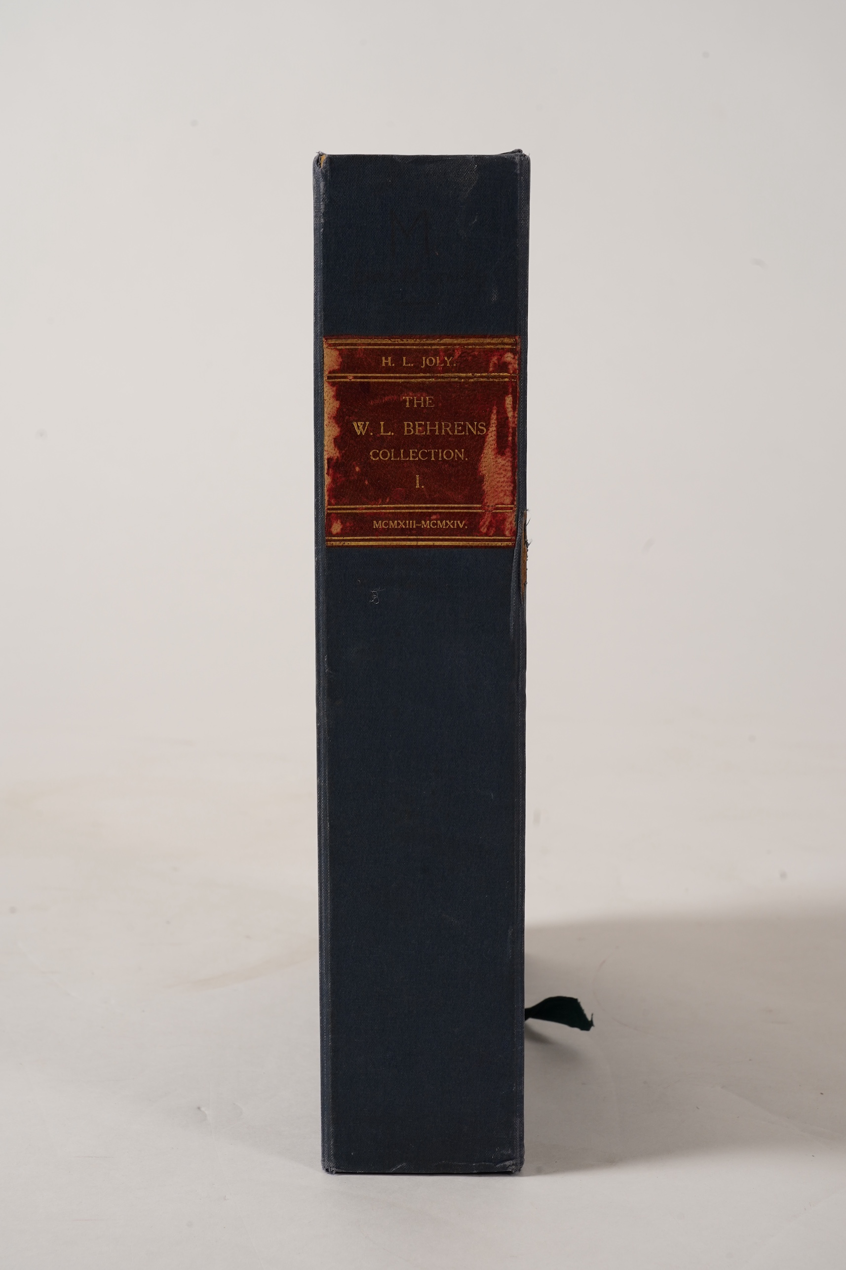 Henri L. Joly. 'W. L. Behrens Collection', four catalogues, Part I Netsuke, Part II Lacquer and Inro, Part III Sword Fittings, Glendening and Co., Ltd., MCMXIII-MCMXIV (1913-14), complete with prices obtained booklets